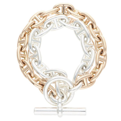 HERMES Chaine d'Ancre GM MM K18PG Bracelet Size ONE SIZE