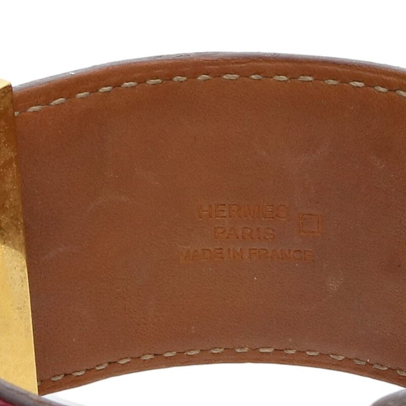 HERMES Collier de Chien Alligator Bracelet Size ONE SIZE