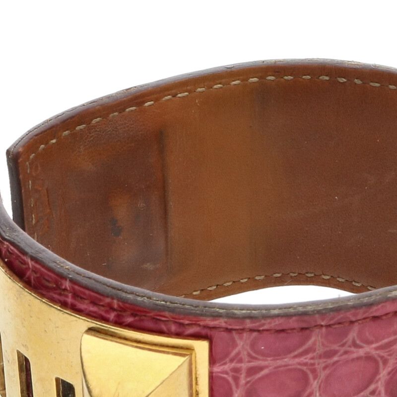 HERMES Collier de Chien Alligator Bracelet Size ONE SIZE