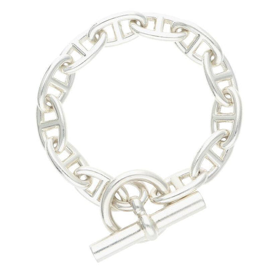 HERMES Chaine d'Ancre GM Silver Bracelet Size ONE SIZE