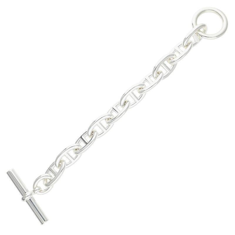 HERMES Chaine d'Ancre TGM Silver Bracelet 925 Size ONE SIZE