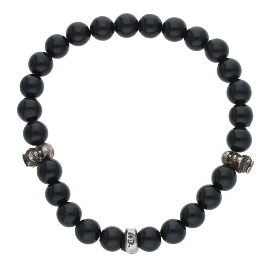 Chrome Hearts Delfino 6mm Bead Bracelet Black Size ONE SIZE