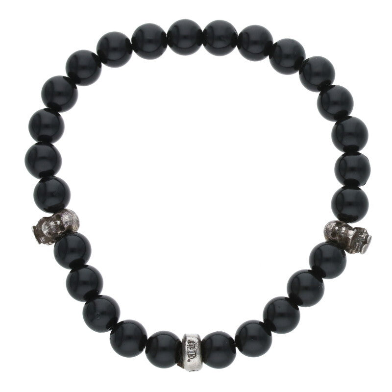 Chrome Hearts Delfino 6mm Bead Bracelet Black