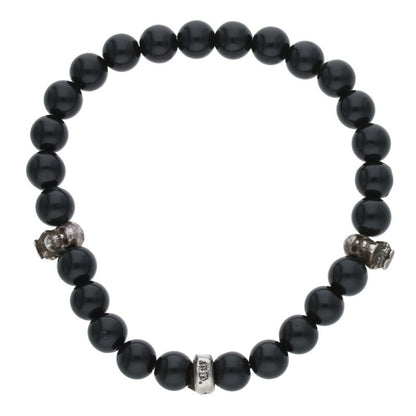 Chrome Hearts Delfino 6mm Bead Bracelet Black