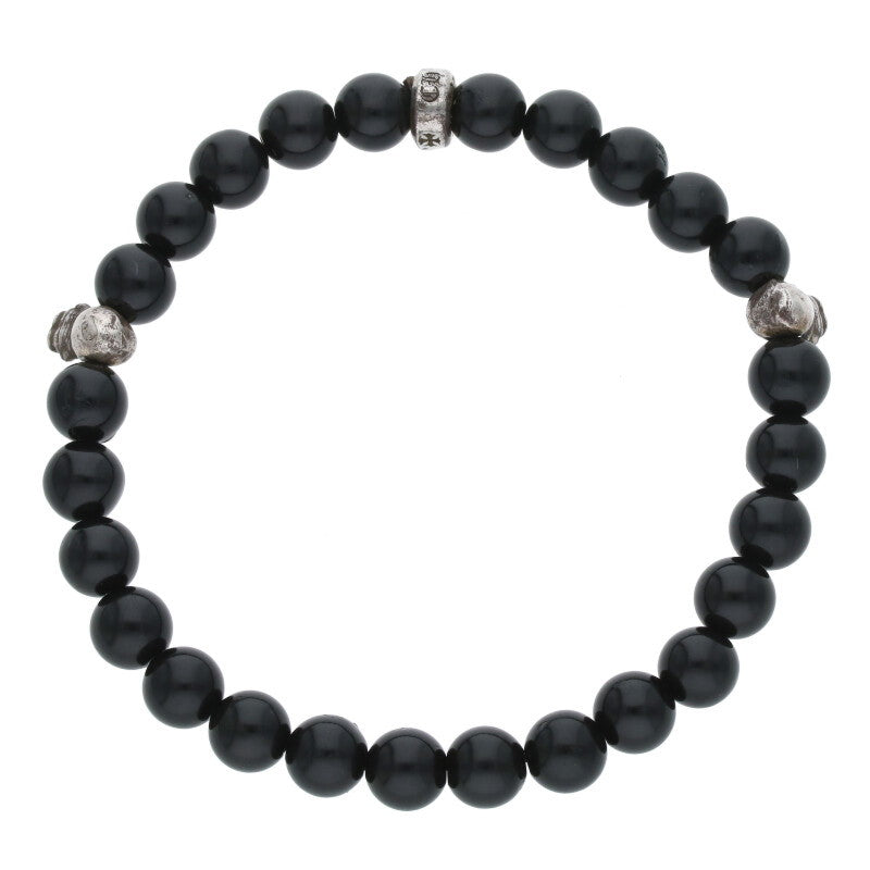 Chrome Hearts Delfino 6mm Bead Bracelet Black