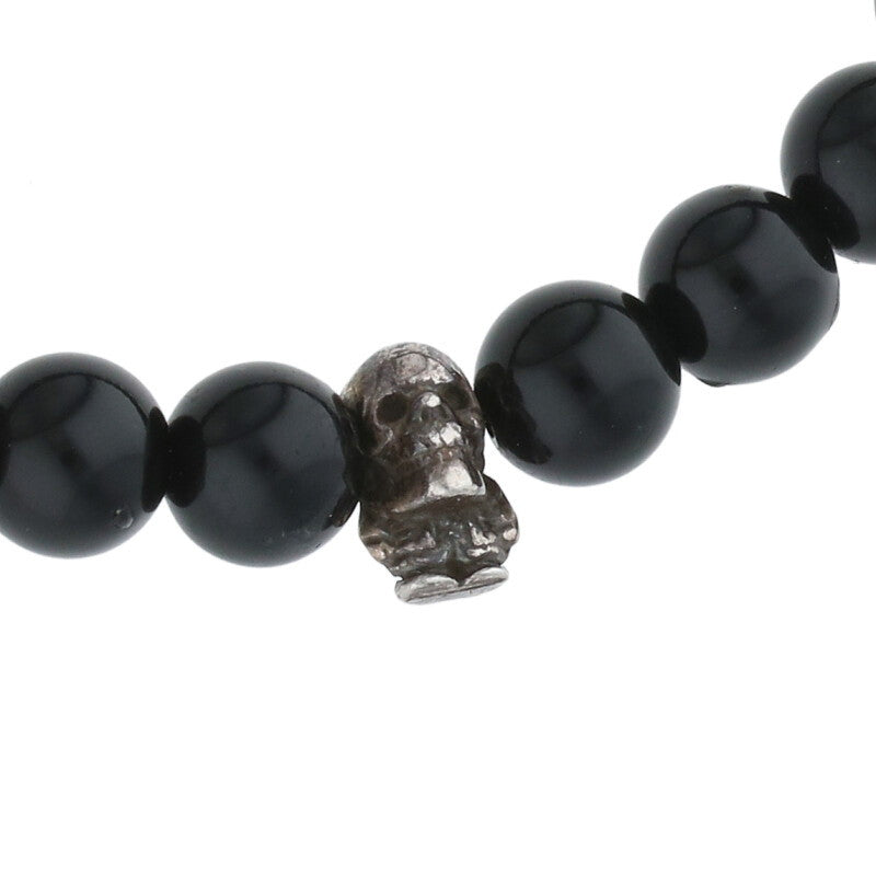 Chrome Hearts Delfino 6mm Bead Bracelet Black