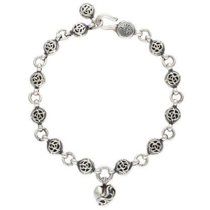 Chrome Hearts #1 Floral Ball Heart Silver