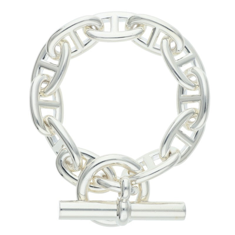 HERMES Chaine d'Ancre TGM Silver Bracelet Size ONE SIZE