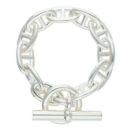 HERMES Chaine d'Ancre TGM Silver Bracelet Size ONE SIZE