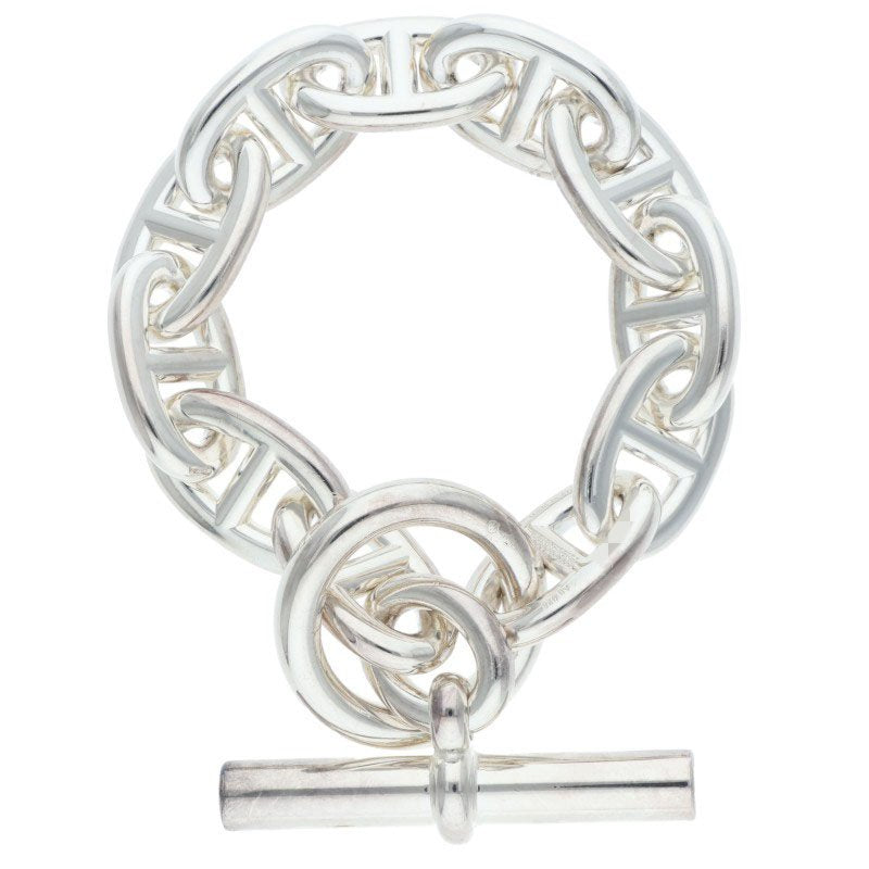 HERMES Chaine d'Ancre TGM Silver Bracelet Size ONE SIZE