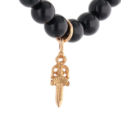 Chrome Hearts 22K Stack Dagger 6mm Black Bead