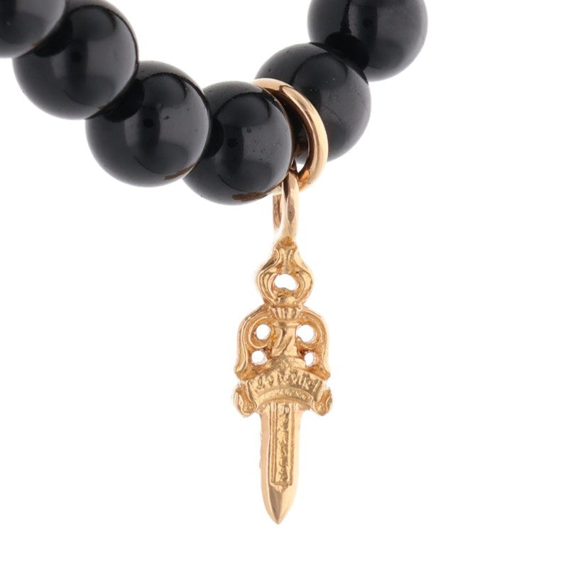 Chrome Hearts 22K Stack Dagger 6mm Black Bead