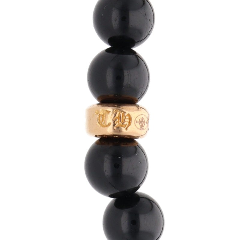 Chrome Hearts 22K Stack Dagger 6mm Black Bead