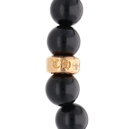 Chrome Hearts 22K Stack Dagger 6mm Black Bead