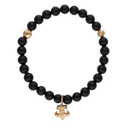 Chrome Hearts 22K BS Flare 6mm Black Bead Size ONE SIZE