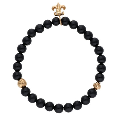 Chrome Hearts 22K BS Flare 6mm Black Bead