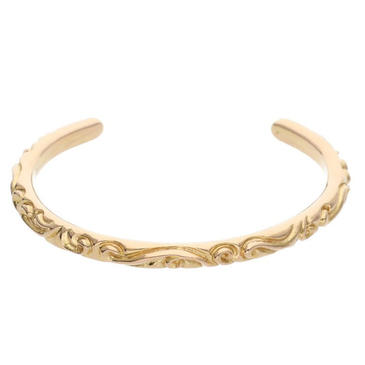 Chrome Hearts 22K Gold Scroll Band Bangle Size ONE SIZE