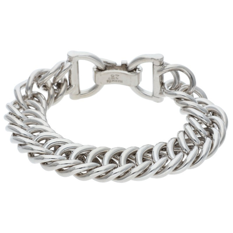 HERMES Petits Champs Sterling Silver Bracelet Size ONE SIZE