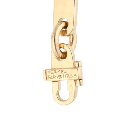 HERMES K18YG Plate Chain Charm Bracelet Size ONE SIZE