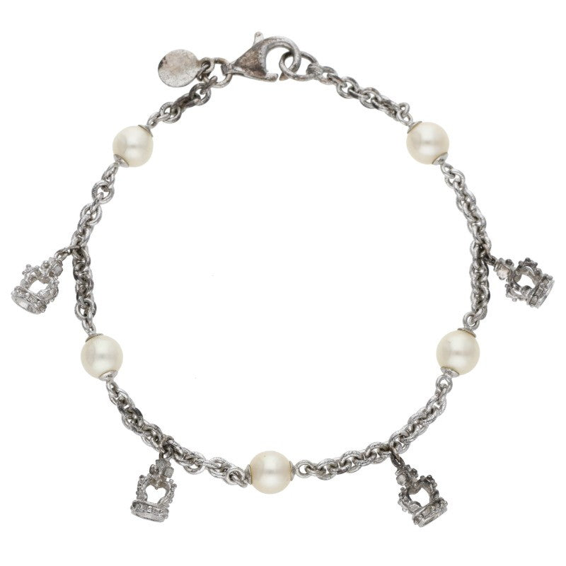 JustinDavis Pearl Crown Motif Bracelet Size ONE SIZE