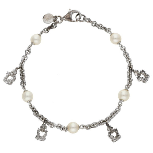 JustinDavis Pearl Crown Motif Bracelet Size ONE SIZE