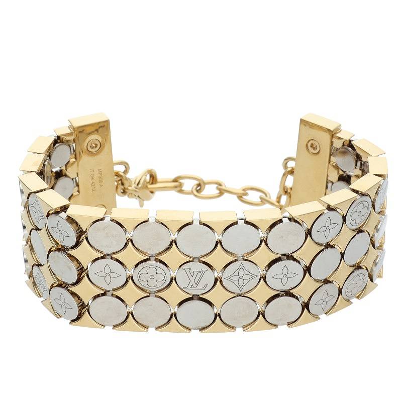 Louis Vuitton Futura Monogram Chain Bracelet (Silver 91.74g)