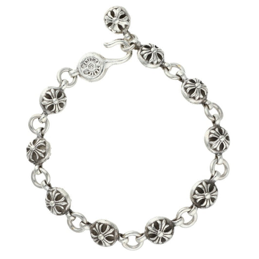 Chrome Hearts #2 Cross Ball Silver Bracelet Size ONE SIZE