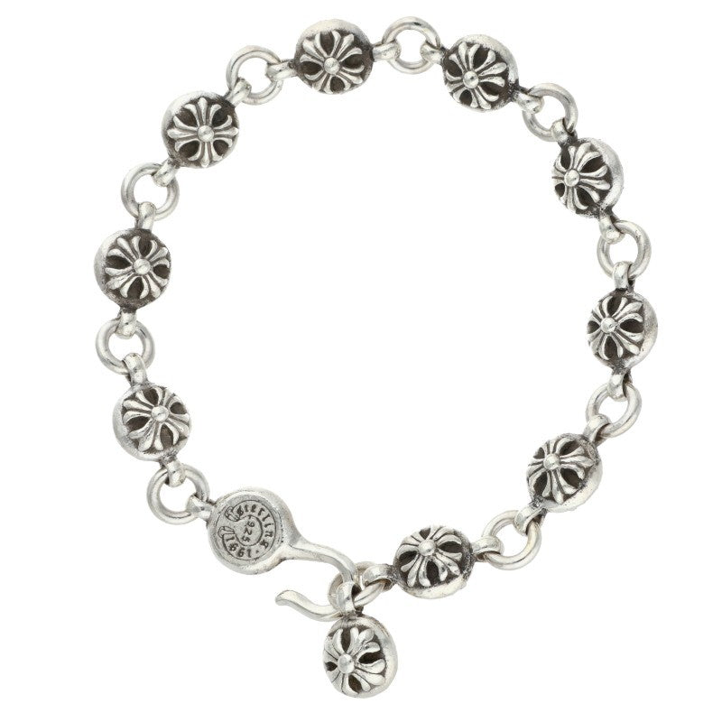 Chrome Hearts #2 Cross Ball Silver Bracelet Size ONE SIZE