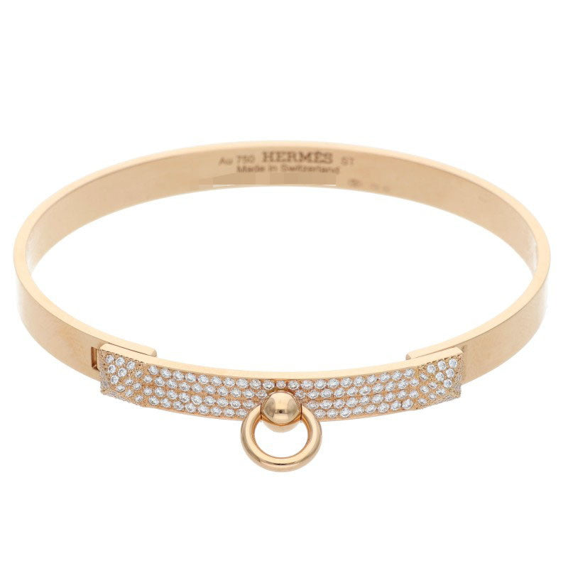 HERMES Collier de Chien K18PG Diamond Bracelet Size ONE SIZE