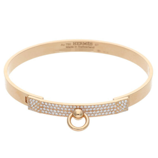 HERMES Collier de Chien K18PG Diamond Bracelet Size ONE SIZE