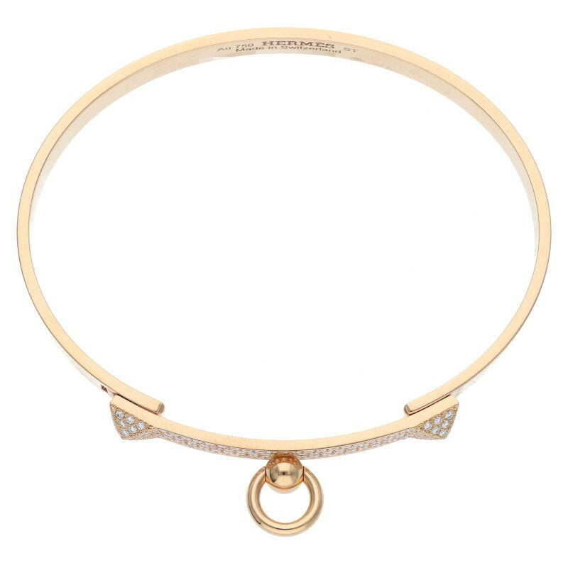 HERMES Collier de Chien K18PG Diamond Bracelet Size ONE SIZE