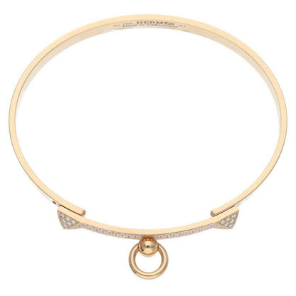 HERMES Collier de Chien K18PG Diamond Bracelet Size ONE SIZE