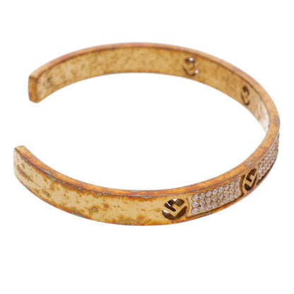 FENDI F Logo Rhinestone Bangle Size ONE SIZE
