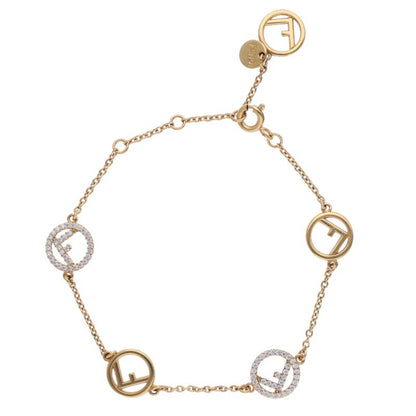 Fendi Logo Rhinestone Bangle (Silver 4.01g)