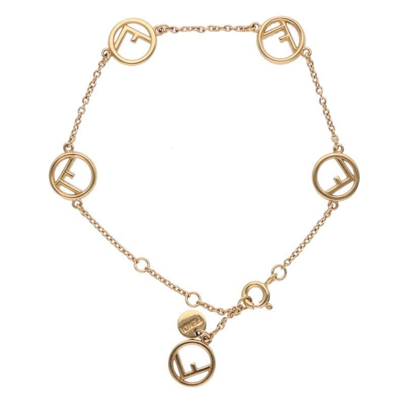 Fendi Logo Rhinestone Bangle (Silver 4.01g)