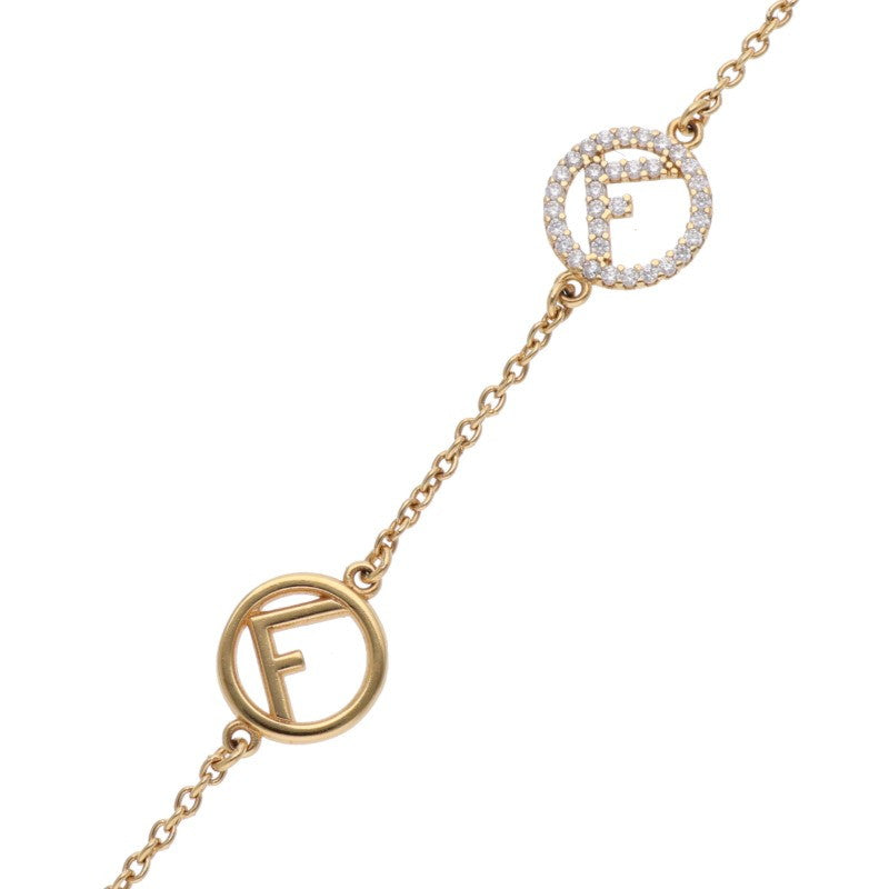 Fendi Logo Rhinestone Bangle (Silver 4.01g)