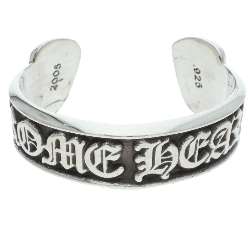 Chrome Hearts 925 Silver CH Cuff Bracelet Size ONE SIZE