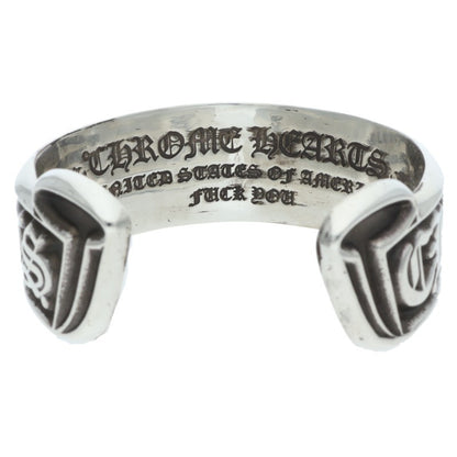 Chrome Hearts 925 Silver CH Cuff Bracelet Size ONE SIZE