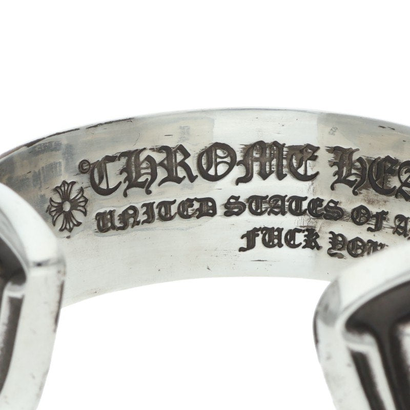 Chrome Hearts 925 Silver CH Cuff Bracelet Size ONE SIZE