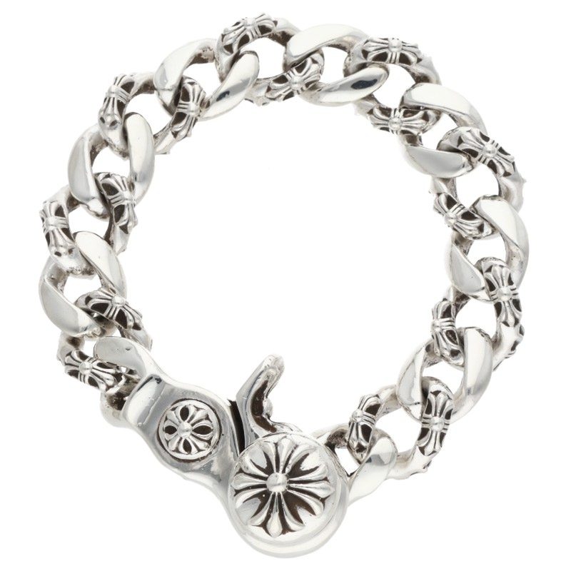 Chrome Hearts FNCY CHN LNK Silver Bracelet