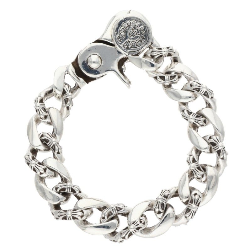 Chrome Hearts FNCY CHN LNK Silver Bracelet