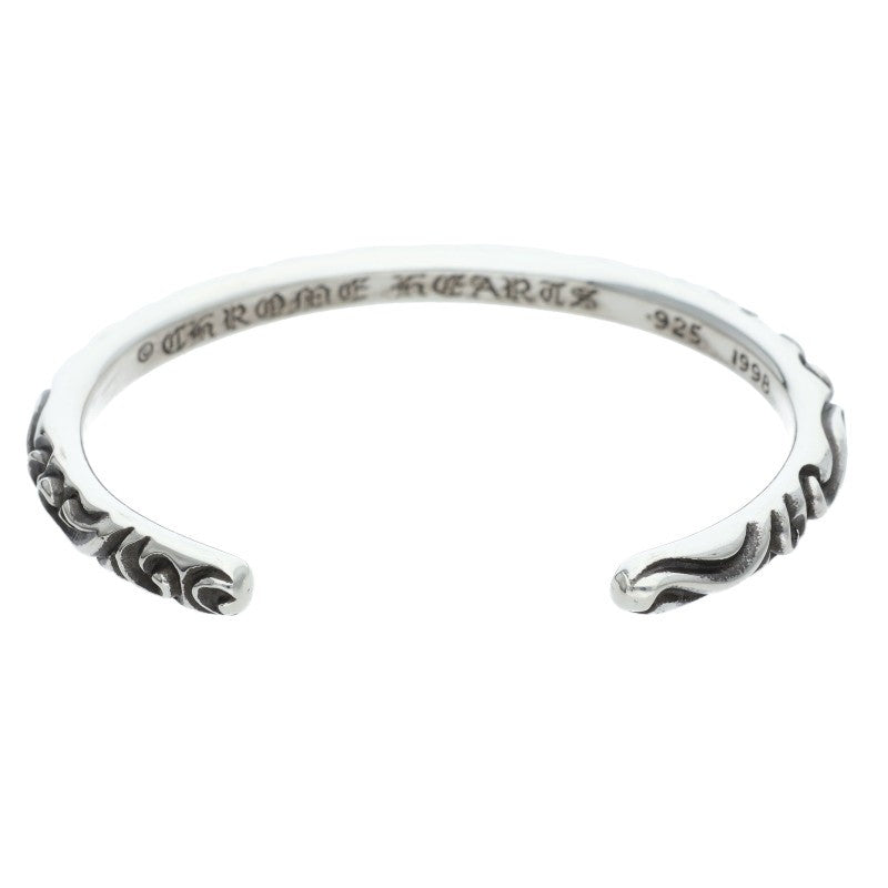 Chrome Hearts Scroll Band Silver Bracelet