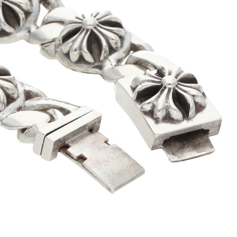 Chrome Hearts CROSS LINK Silver Bracelet