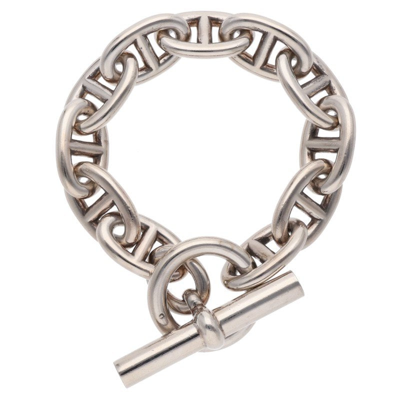 HERMES Chaine d'Ancre TGM Silver Bracelet Size ONE SIZE