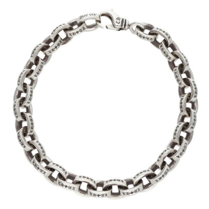 Chrome Hearts 925 Silver Large Chain Bracelet Size 8INCH