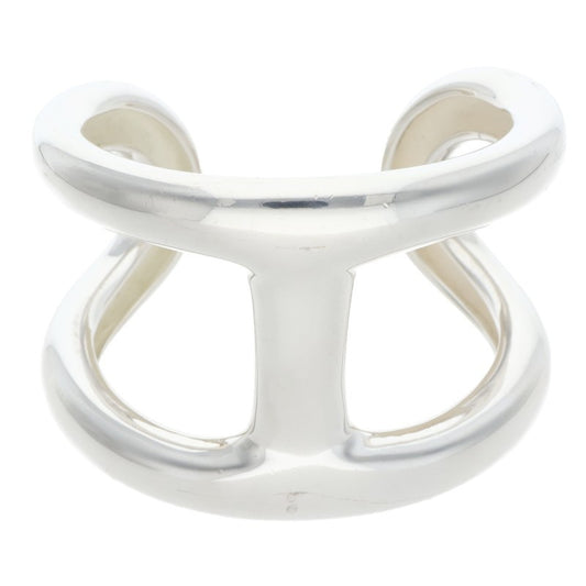 HERMES Osmose GM Silver Bangle Size ONE SIZE