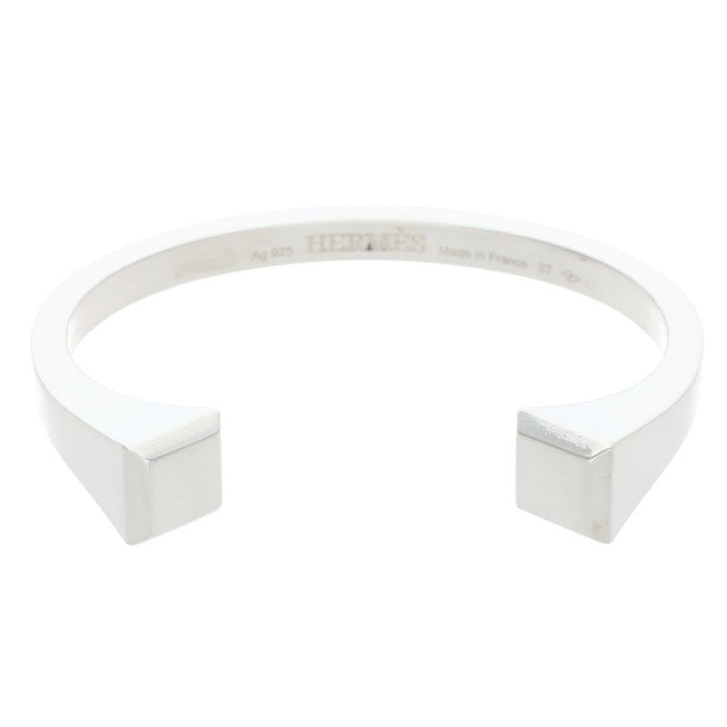 HERMES Clou de Forge Silver Bangle Size ONE SIZE