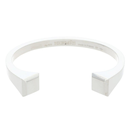HERMES Clou de Forge Silver Bangle Size ONE SIZE
