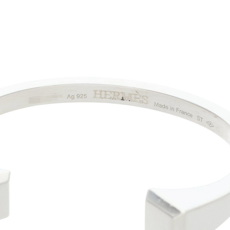 HERMES Clou de Forge Silver Bangle Size ONE SIZE
