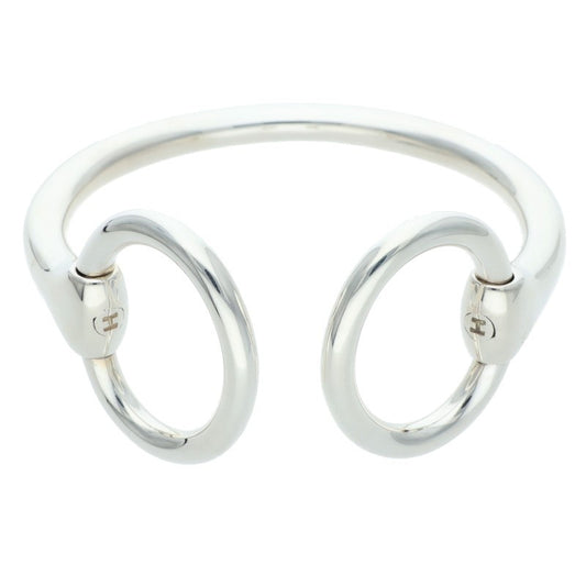 HERMES Nausicaa Silver Bangle Size ONE SIZE